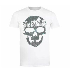NWT - American Classics Adult Goonies Skull Silhouettes T-Shirt, White - Medium